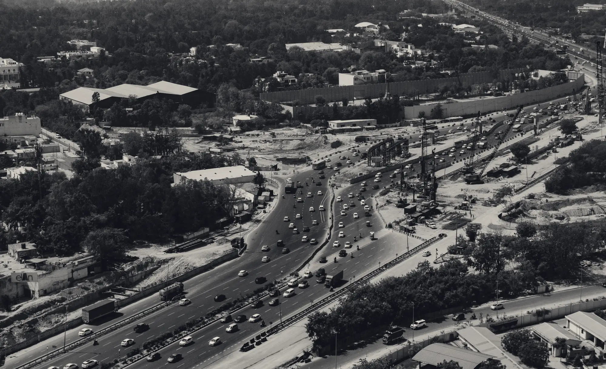 Delhi expressway from above