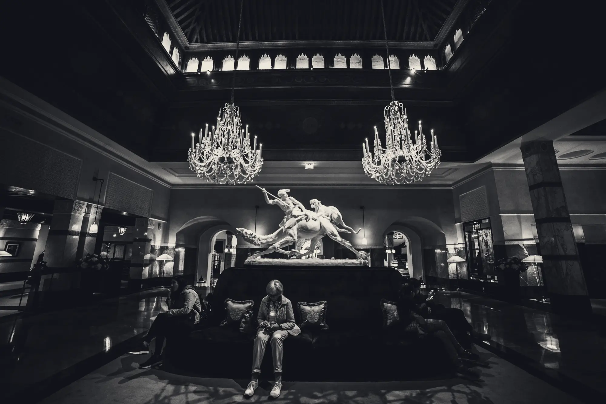 Luxury hotel lobby